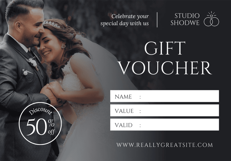 Wedding gift voucher design