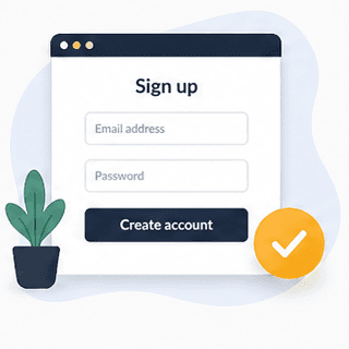 Sign up form illustration